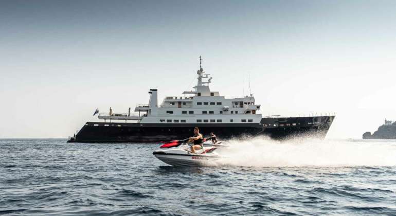 BLEU DE NÎMES Yacht for Charter | 72m Explorer Superyacht with Long-Range Cruising